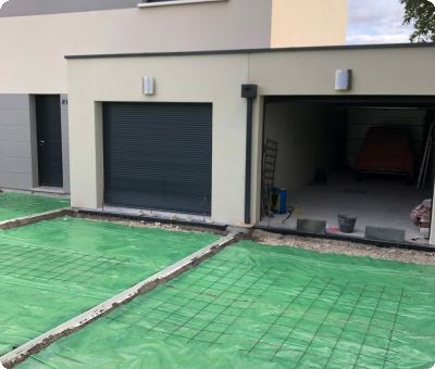 Travaux en cours à Saint-Brisson-sur-Loire avec armature béton