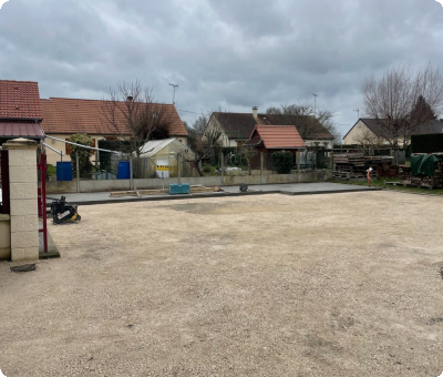 Création d’une cour en gravillon stabilisé à Autry-le-Châtel